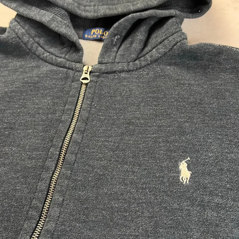 Polo Ralph Lauren Heathered Blue Zip Up Hooded sweatshirt men’s size 2XB
